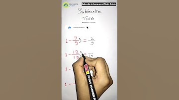 Subtraction Tricks|| Subtract Fractions from 1 in 2sec  #mathstricks
