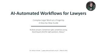 AI-Automated Workflows for Lawyers: a step-by-step guide