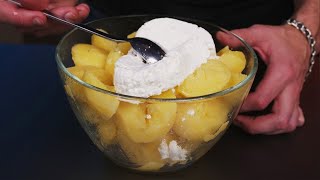 Potatoes and cottage cheese | How to make an easy dinner! This recipe is so delicious.