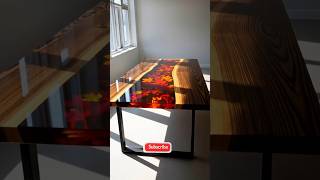 The Most MAGICAL Glowing Autumn Epoxy Table! ​#shorts #epoxy #homedecor #diy #fallaesthetic