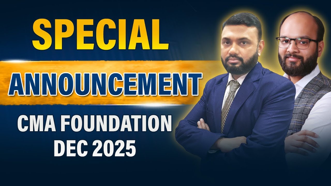 Big Announcement CMA Foundation Dec 25 | How to Prepare CMA Foundation ...
