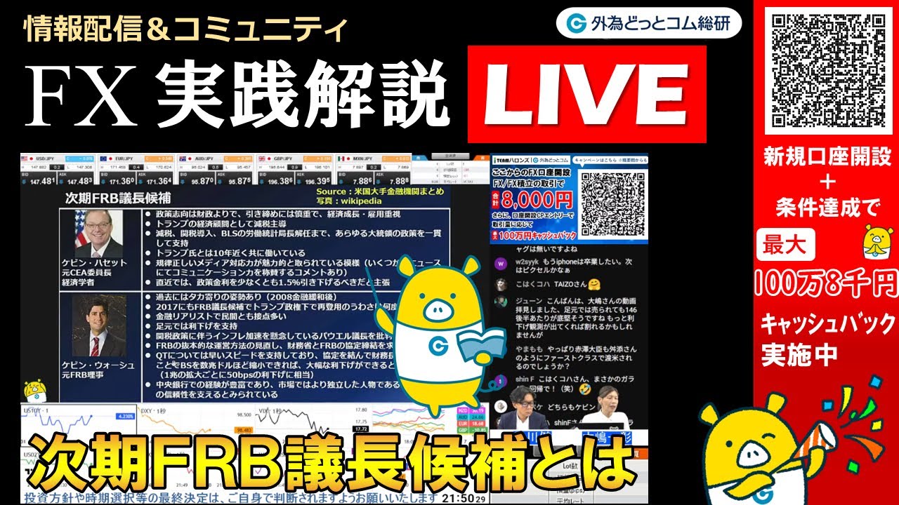FX実践解説、次期FRB議長候補とは「市場の反応は？」（2025年8月6日)