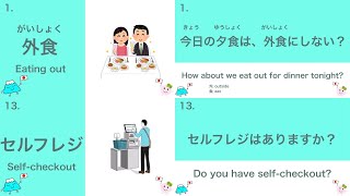 Essential Japanese Words & Phrases | Eating out Part1 No.1-25