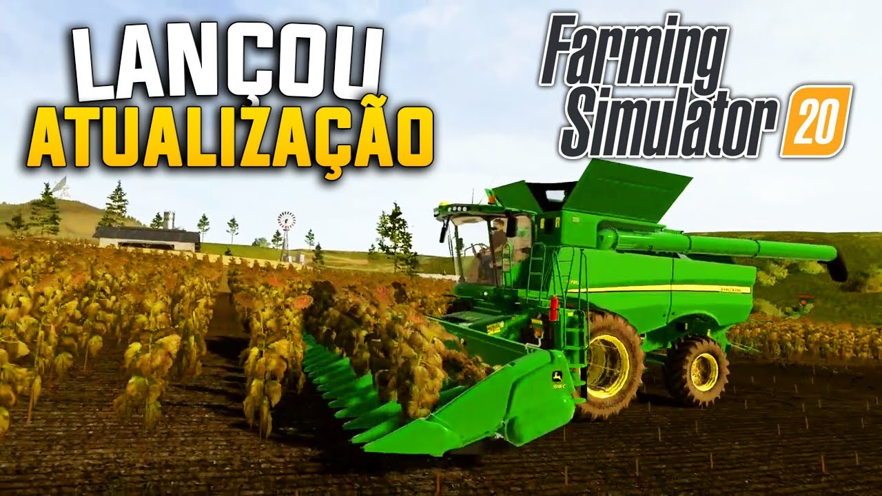 SAIU! Nova Atualização do Farming Simulator 20 com Novo Trator e  Colheitadeira da John Deere e Mais! 