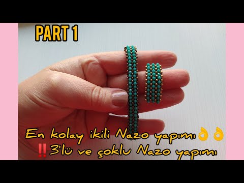 Kolay ikili Nazo tekniği yapımı/3'lü ve Çoklu Nazo yapımı(PART 1) #DIY #Handmade #Jewelry