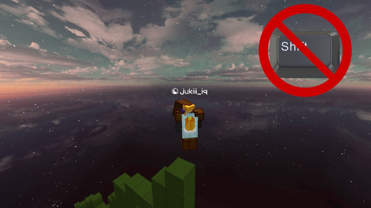 No Shift Chellange Bedwars