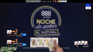 NOCHE DE POKER EL FESTIVAL ALICANTE - DIA 3 - 23.000€ on top! - #888Poker #PokerRed !freeroll