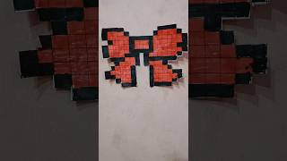 Cute bow pixel art 🖤 #art #drawing #pixelart #shorts