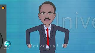 Masraxa Siyaasada-Cartoon-heesta Dabka maan ku dhaca. matalaada Farmaajo & Rooble