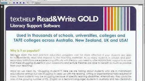 Texthelp Read&Write 10 GOLD: An Introduction