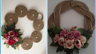New Beautiful Jute Rustic Rope wall hanging craft &amp; home decoration ideas.