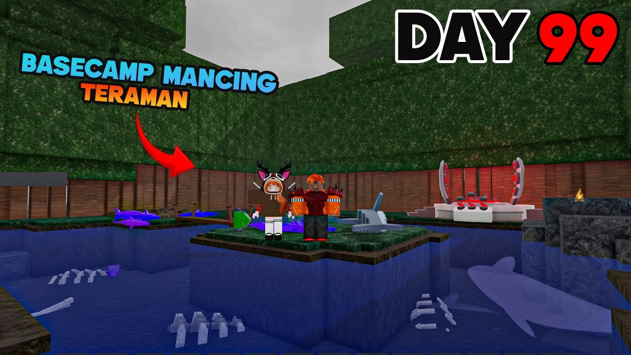 Kita Bangun Basecamp Tempat Mancing TERAMAN Di Game 99 Night In The Forest