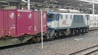 EF64 1011号機牽引名古屋タ発稲沢行2095レ＆キハ75系3400+3500番台回送列車との離合