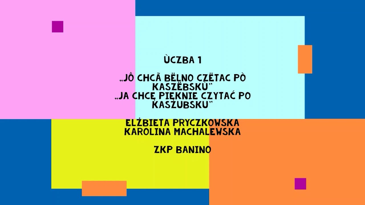 Lekcje Jezyka Kaszubskiego Lekcja 1 Youtube
