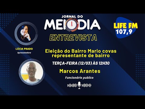 12/03, o Jornal do Meio Dia recebe o Marcos Arantes, Funcionário publico.