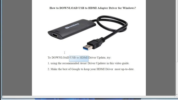 How to install drivers for CableCreation USB 3.0 to HDMI adapter (DisplayLink)