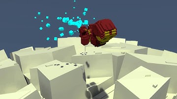Cube World Alpha Animation- Iron Man Flying