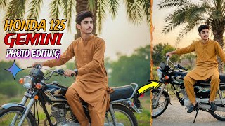 "Honda 125 Photo Editing with Gemini | Realistic Bike Photos Create Tutorial" screenshot 2