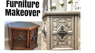 Furniture Makeover | How to Update an Old Side Table with Chalk Paint