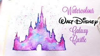 disney castle watercolor simple galaxy walt tutorial drawing drawings easy painting paintings watercolour paint diy tutorials castles paintingvalley getdrawings