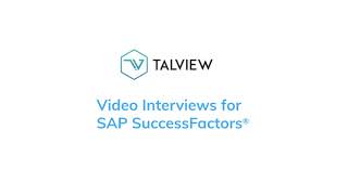 Talview and SAP SuccessFactors Video Interview Overview