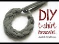 DIY Jersey Knit T-Shirt Bracelet Tutorial - Finger Knitting