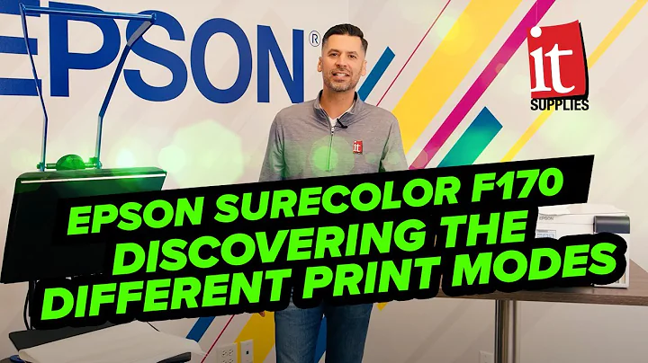 The EPSON SureColor F170 - Discovering the Different Print Modes