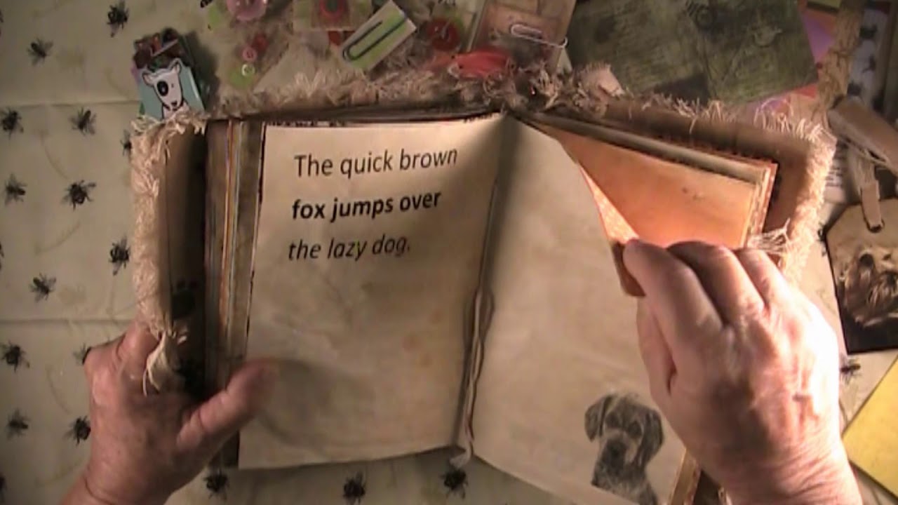 Handmade Junk Journal Book of Dog