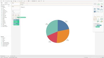 25 Learn Tableau in a Minute - Charts - Create a Basic Pie Chart