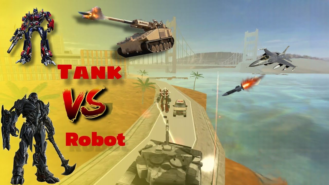 Tank vs Robots | Vegas Crime Simulator 