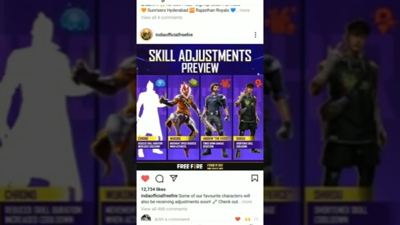 CHARACTER SKILCHRONOL UPDATE  FREE FIRE OB30 SKILL UPDATED