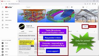 Tekla Structures doubt clarification and required videos