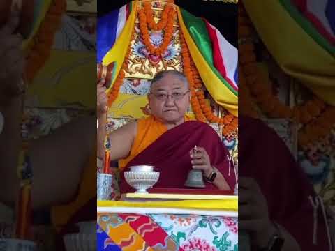 His holiness Sakya rinpoche, giving grand blessing to all his lay follower, in sakya monastery,