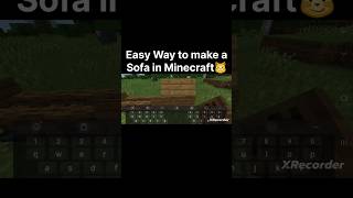 Easiest way to make a sofa in Minecraft😍 #minecraft #youtube #gaming #minecraftsurvival #foryou