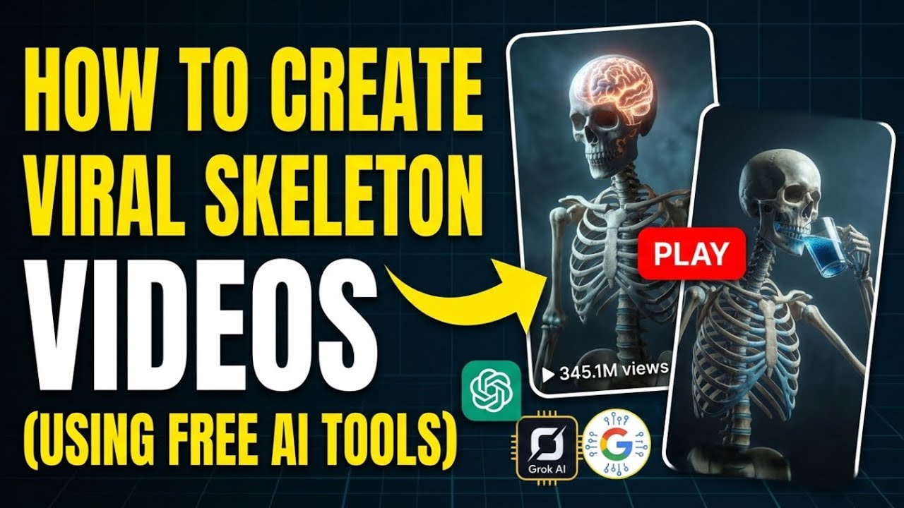 How to Create Viral Skeleton Videos Using FREE AI Tools - YouTube