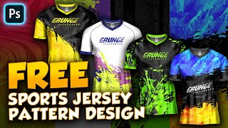 FREE SPORTS JERSEY PATTERN DESIGN (FREE TSHIRT MOCKUP PSD)