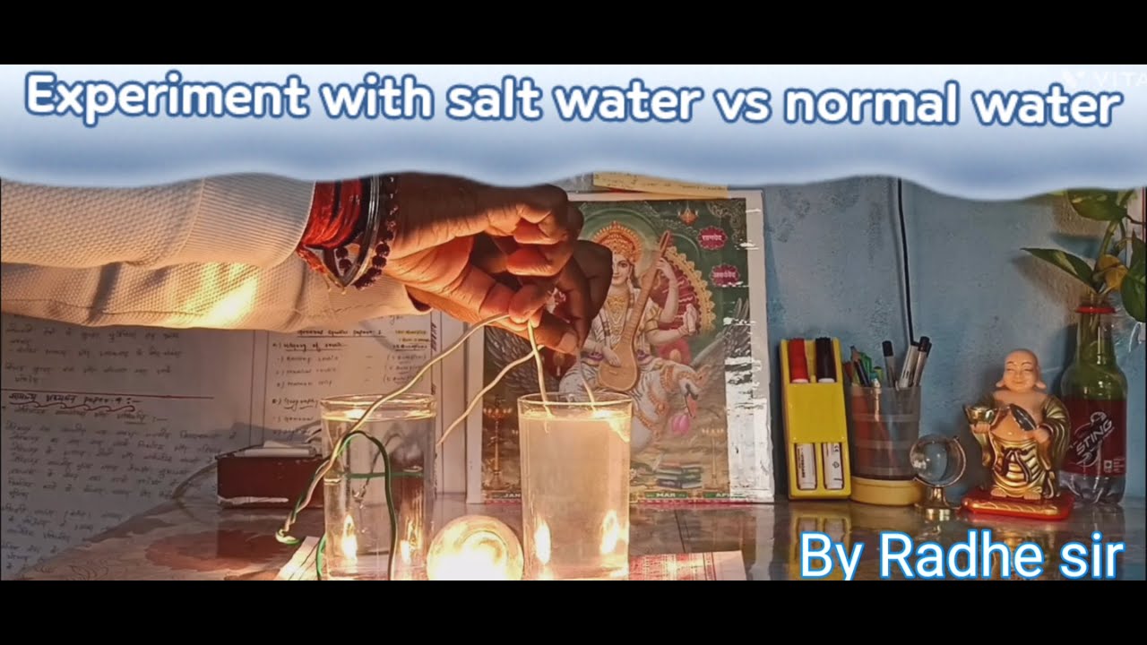 Salt water is a good conductor as compare to normal water.. with