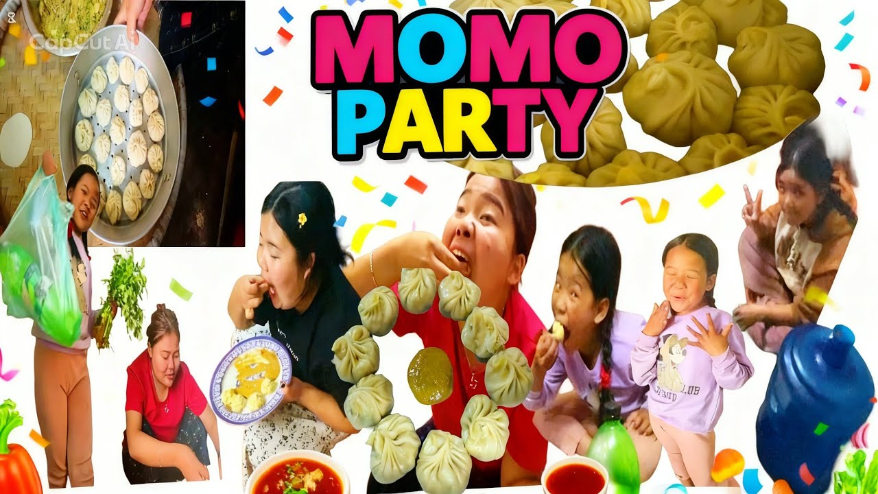 Momo Party has gone horror party 😨😱😅 #supportmychannel #momos 🥟🥟🥟🥟
