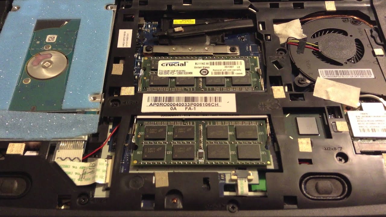 Acer V5-131-2629 Notebook 8GB RAM Upgrade and - YouTube