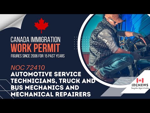 Canada's Work Permit Figures for Immigration Since 2006: 72410 Automotive service technicians 15 Yrs
