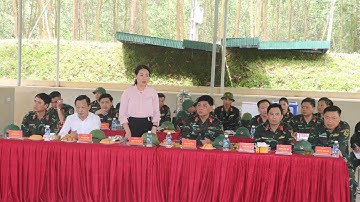 Quân khu IV kiểm tra công tác chuẩn bị diễn tập khu vực phòng thủ huyện Vũ Quang năm 2023