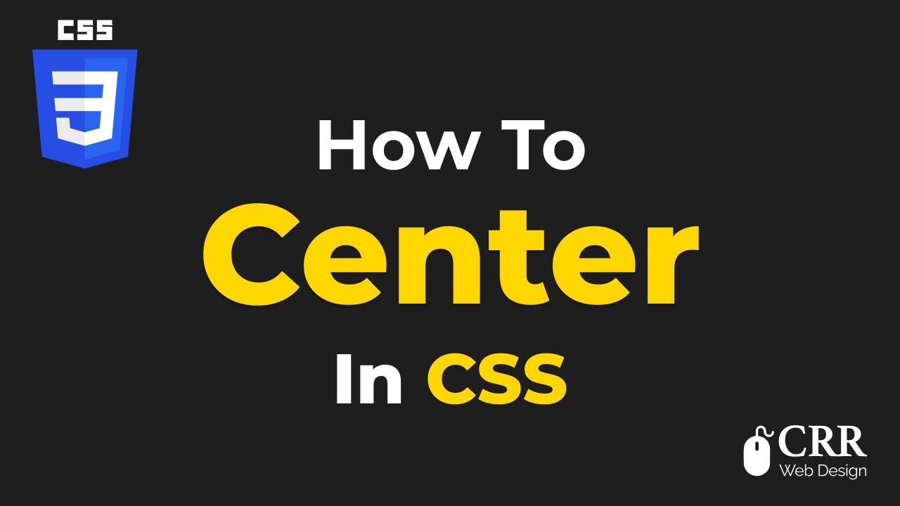 How To Center In CSS - YouTube