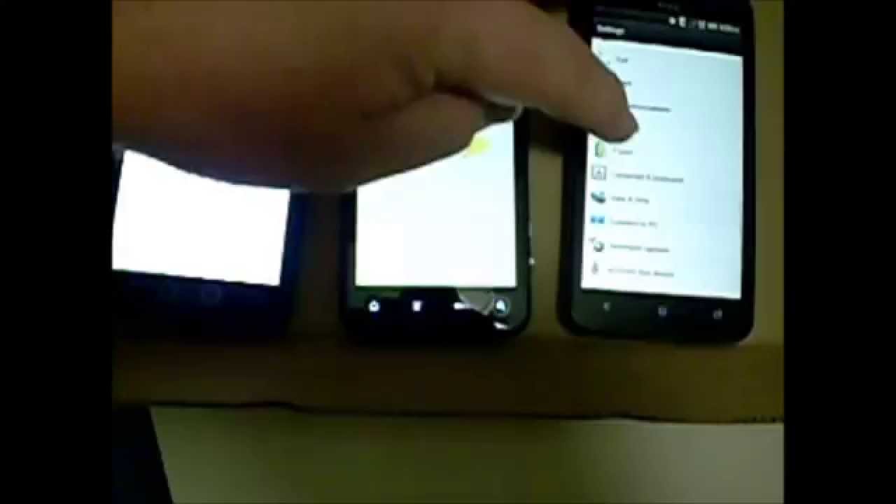 Evo 4G, 3D, and Evo 4G LTE side by side and Boot up
