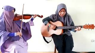 OST 'Keluarga Cemara'. Sesi Latihan dengan teman - Cover by Hijaber Violin