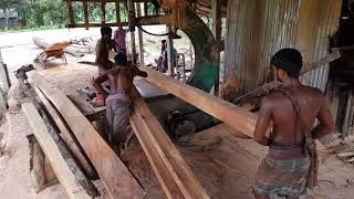 Super Fast Wood Cutting by Skilled Craftsman in World।Wood Cutting Dangerous Small Sawmill at World screenshot 5