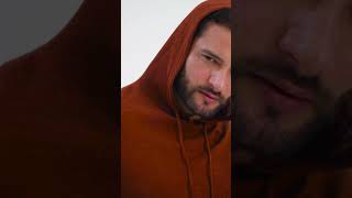 Look Super Stylish In This Merino Wool Pullover Hoodie Sweater Rust!