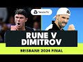 Holger Rune vs Grigor Dimitrov For The Title! 🏆 | Brisbane Final 2024 Match Highlights image