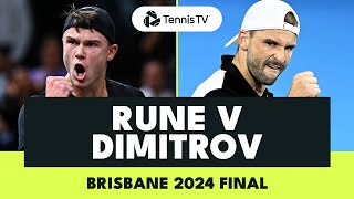 Holger Rune vs Grigor Dimitrov For The Title!  | Brisbane Final 2024 Match Highlights