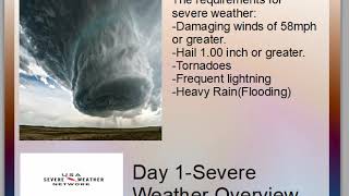 Severe Weather Awareness Week Day 1