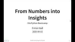 Bootcamp Data Analytics #1: Dari Angka ke Insight dengan R & Python